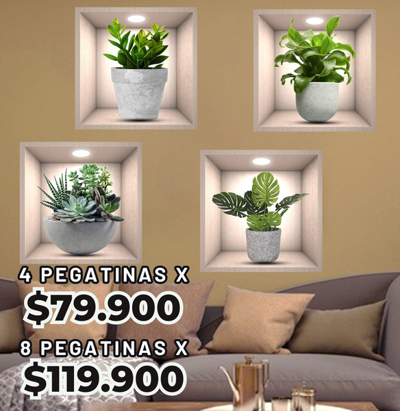 Pegatinas Oasis Natural 3D Renueva tus espacios al natural
