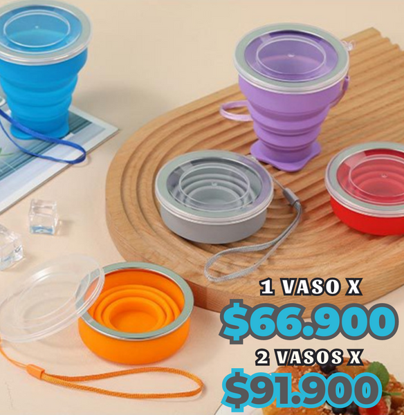 Vaso plegable Flexisip™️ disfruta de bebidas en cualquier lugar