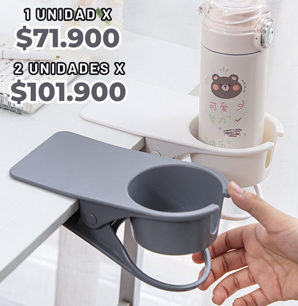 Portavasos ClipCup™️ Mejora el espacio en tu escritorio