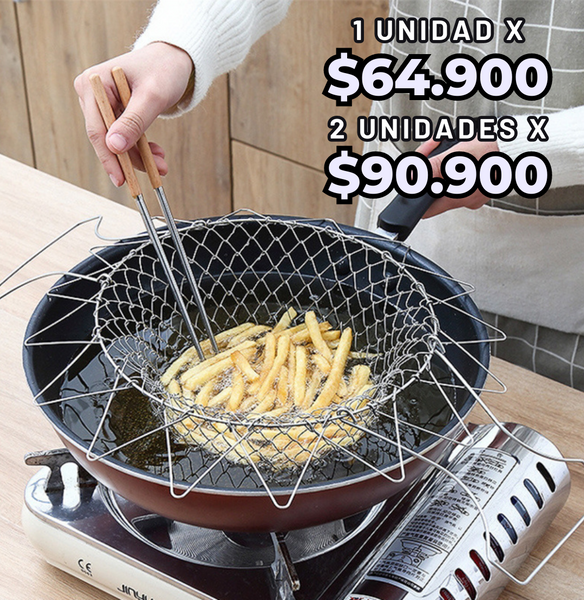 Canasta FlexiFry™️ Puedes freír, cocinar, colar, servir y mucho mas