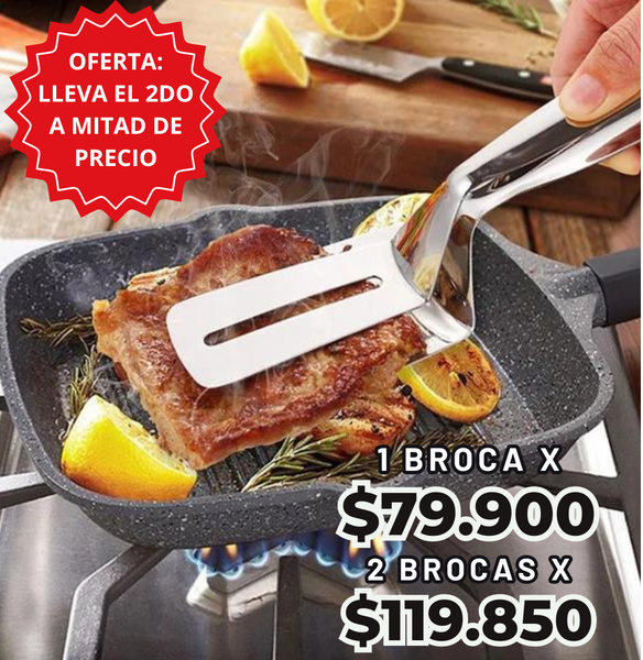 DuoPinzas Maestras Culinarias™️ Agarra y voltea con facilidad