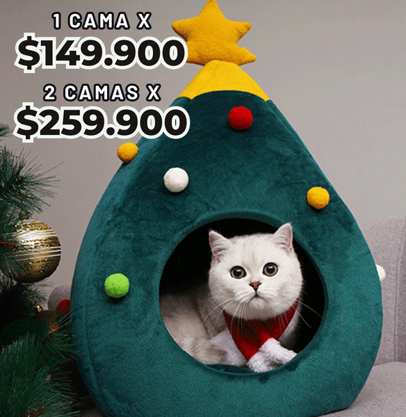 Cama Fluffy Tree™️ Haz que tu gato sienta el espíritu festivo