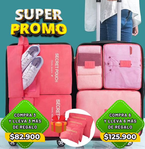 Set Bolsas Viajeras™️ Evita el estres de un equipaje desordenado