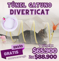Tunel para juego de Gatos Diverticat