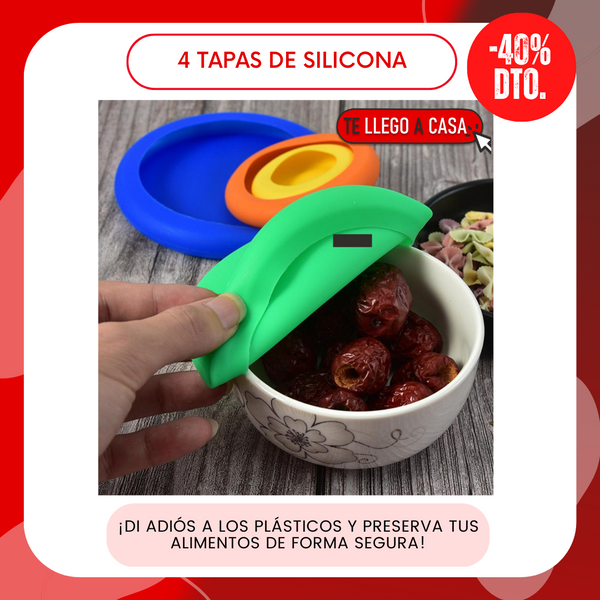 Tapas de silicona por 4