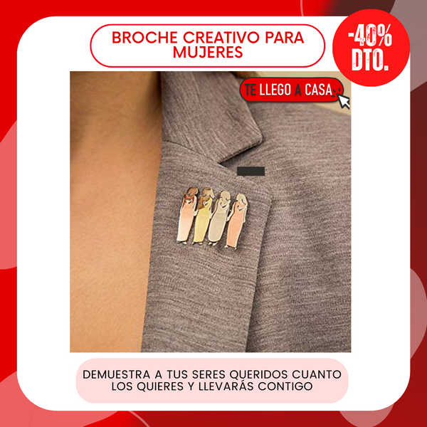 Broche creativo de mujeres