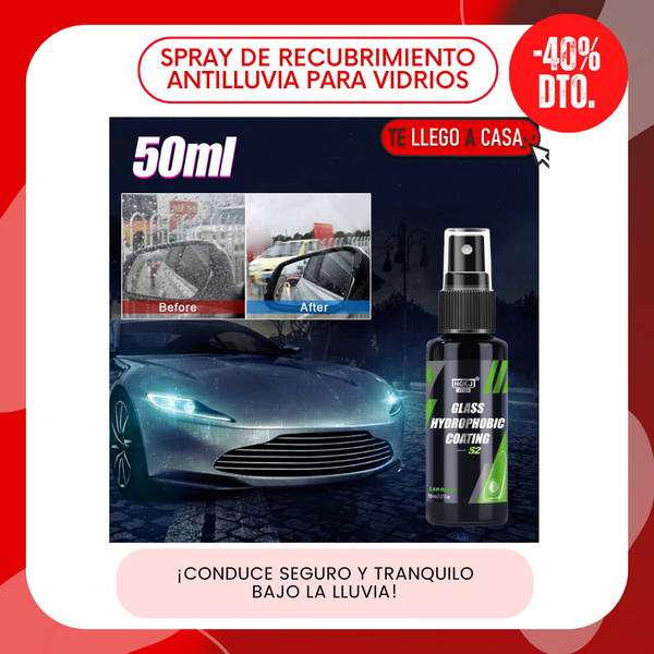 Spray antilluvia para carros