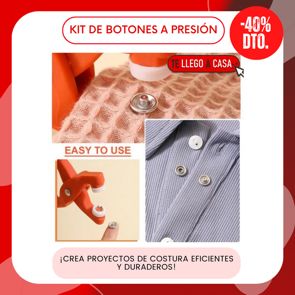 kit de botones a presión de metal