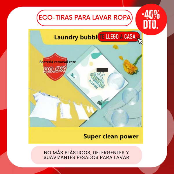 Eco-tiras para lavar ropa