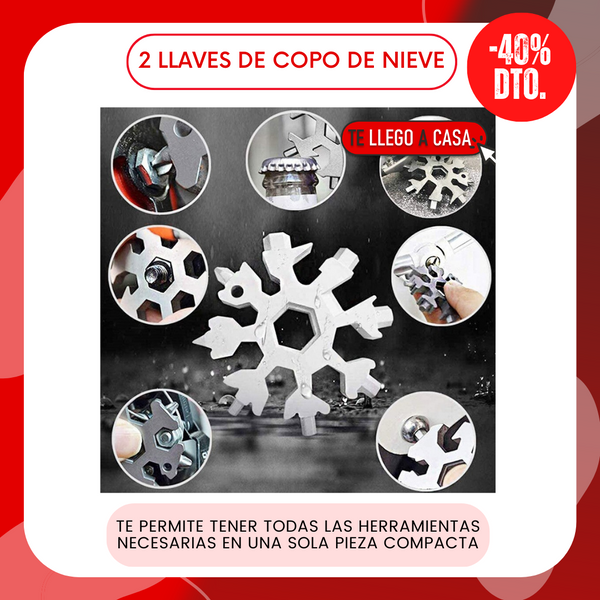Llave copo de nieve 18 en 1