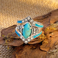 Anillo Triada Turquesa™️ Elgante Sofisticado y unico
