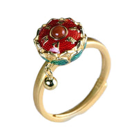 Anillo de Loto giratorio