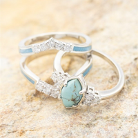 Anillo Triada Turquesa™️ Elgante Sofisticado y unico