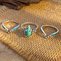 Anillo Triada Turquesa™️ Elgante Sofisticado y unico