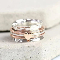 Anillo giratorio de corazón