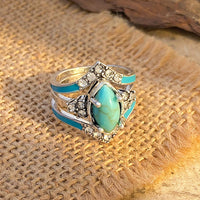 Anillo Triada Turquesa™️ Elgante Sofisticado y unico