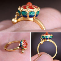 Anillo de Loto giratorio