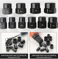 Set de extractor de tuercas pro ™ olvidate de las tuercad dañadas