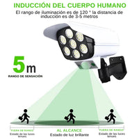 Lampara solar con camara disuasoria 40% OFF