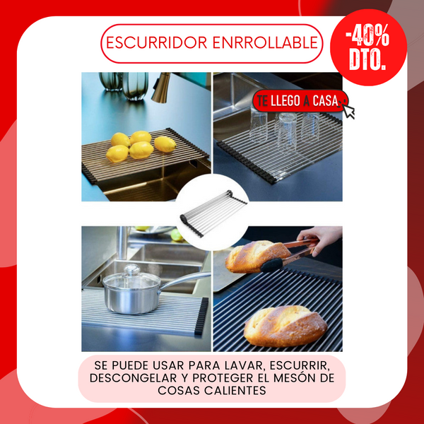 Escurridor enrollable 40% OFF