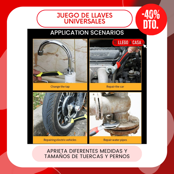 Juego de llaves universales 40% OFF