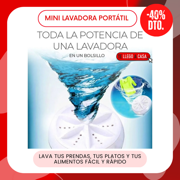 Mini lavadora portátil 40% OFF