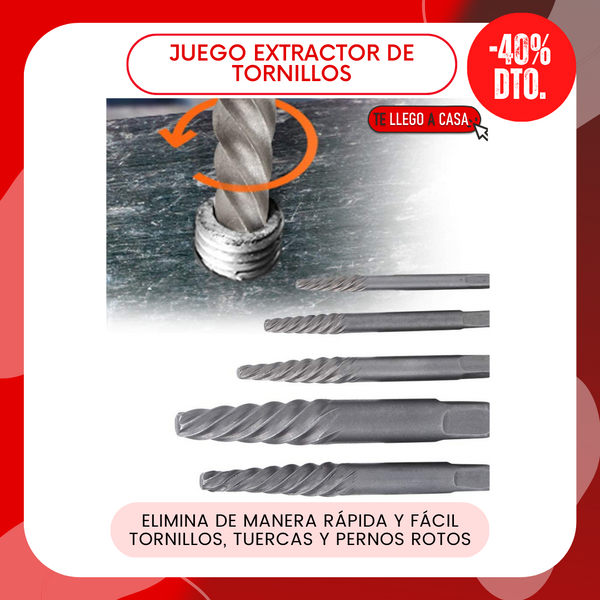 Juego de extractor de tronillos 40% OFF