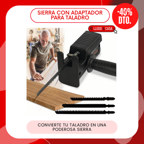 Sierra con adaptador para taladro 40% OFF