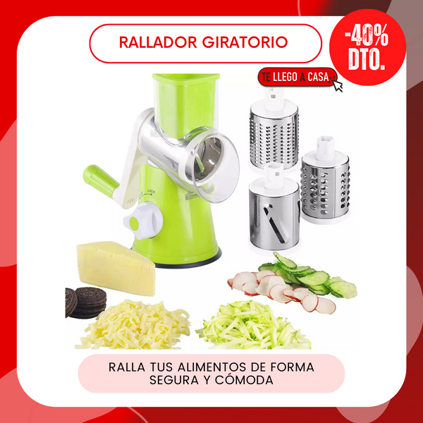 Rallador giratorio multifuncional 40% OFF