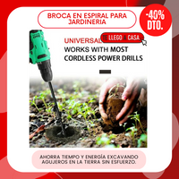 Broca en espiral para jardineria
