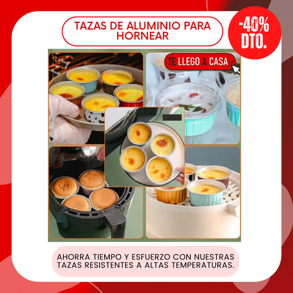 Tazas de aluminio para hornear