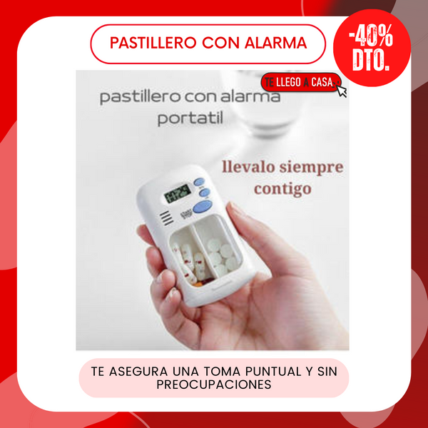 Pastillero con alarma 40% OFF