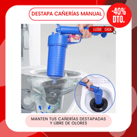 Destapa cañerías manual 40% OFF