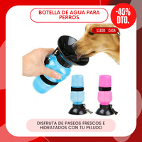 Botella de agua para perros 40% OFF