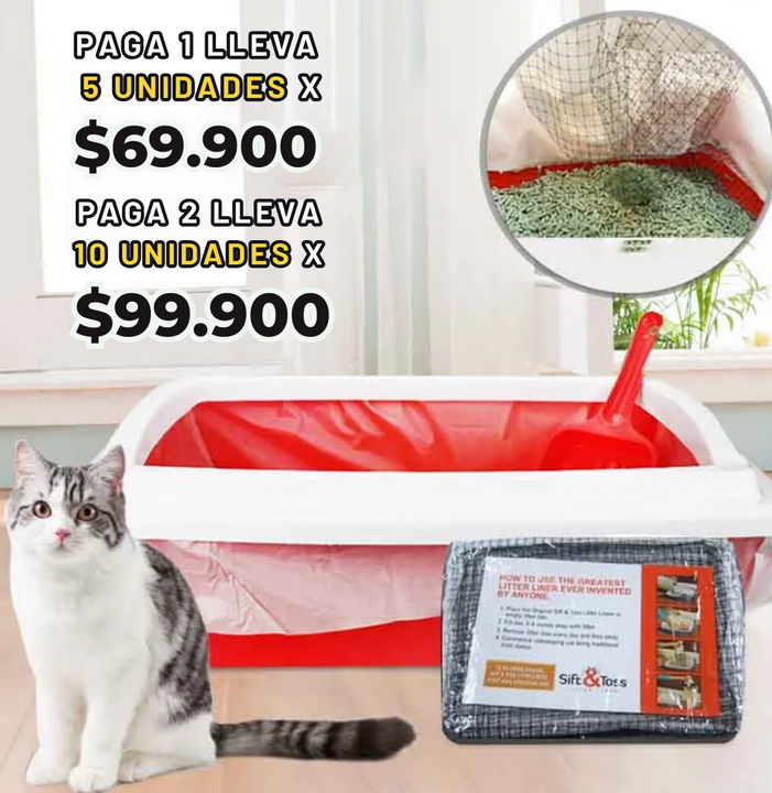 Malla para Arenero de Gatos™ ¡Adiós a la limpieza tediosa!