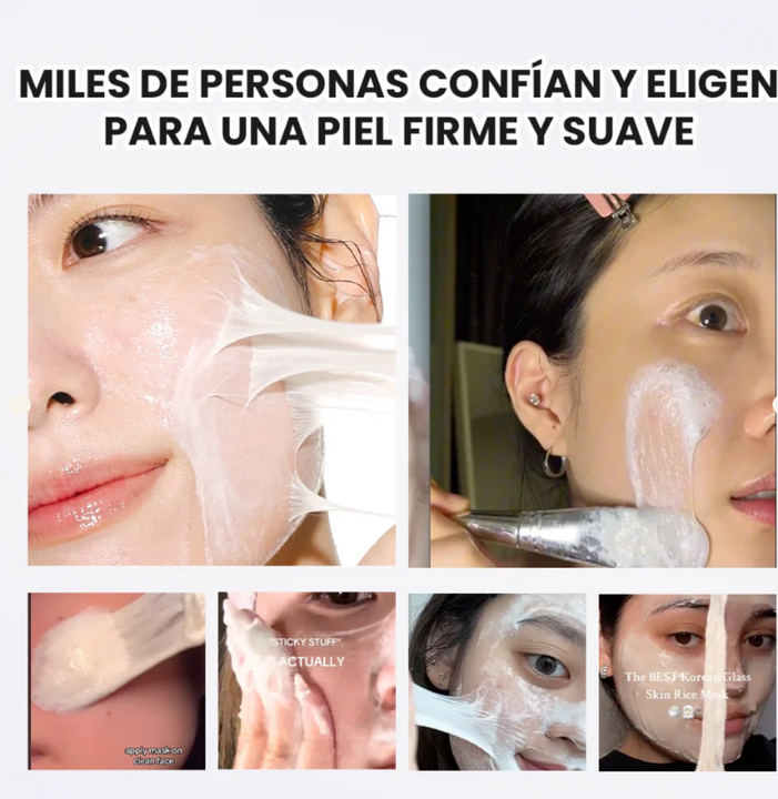 Mascarilla Coreana de arroz™ luce una piel radiante