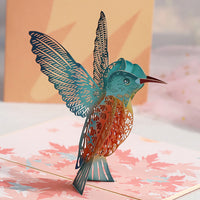 Tarjetas de felicitacion 3D colibries