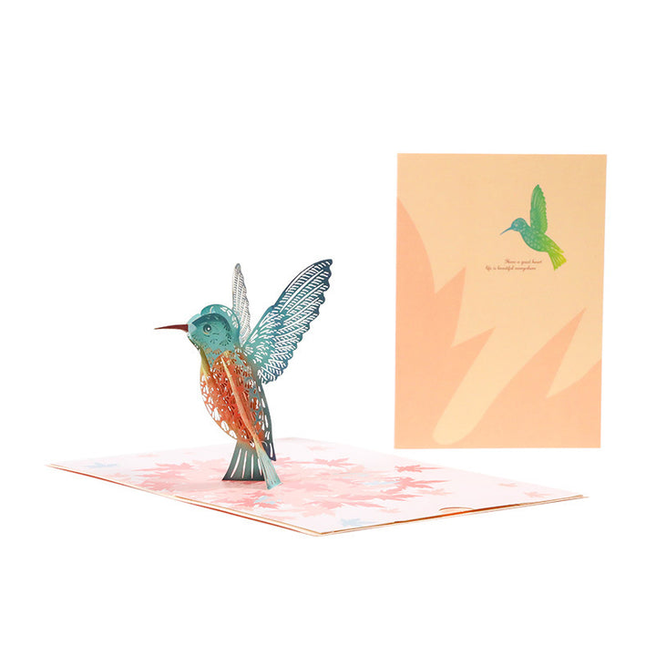 Tarjetas de felicitacion 3D colibries