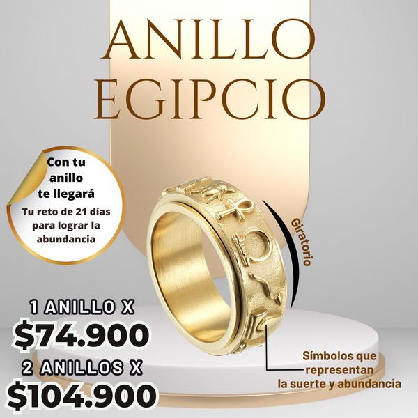 Anillo egipcio giratorio™️ Atrae la abundancia con elegancia