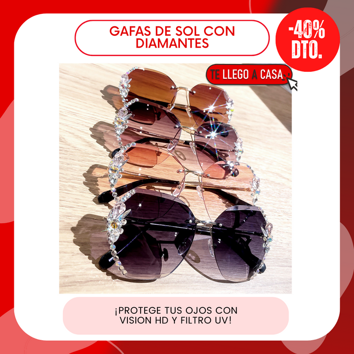Gafas de sol con diamantes