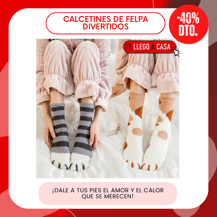 Calcetines divertidos de felpa