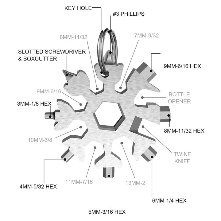 Llave copo de nieve 18 en 1