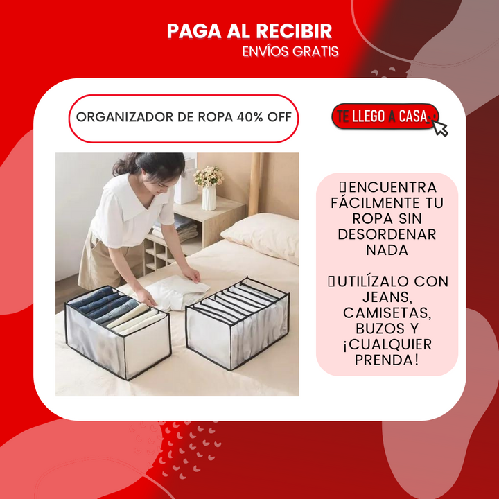 Organizador de ropa 40% OFF