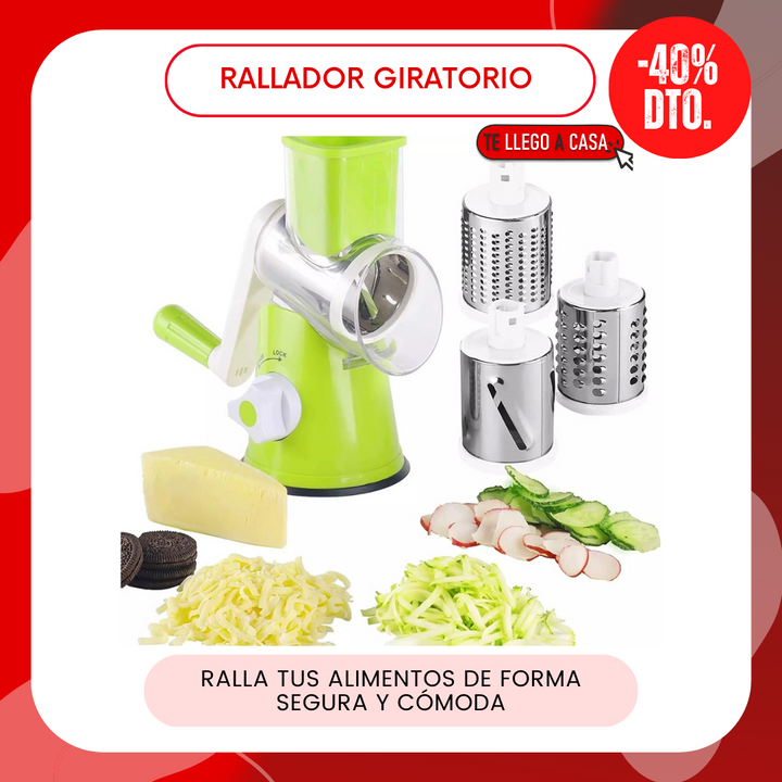 Rallador giratorio multifuncional 40% OFF